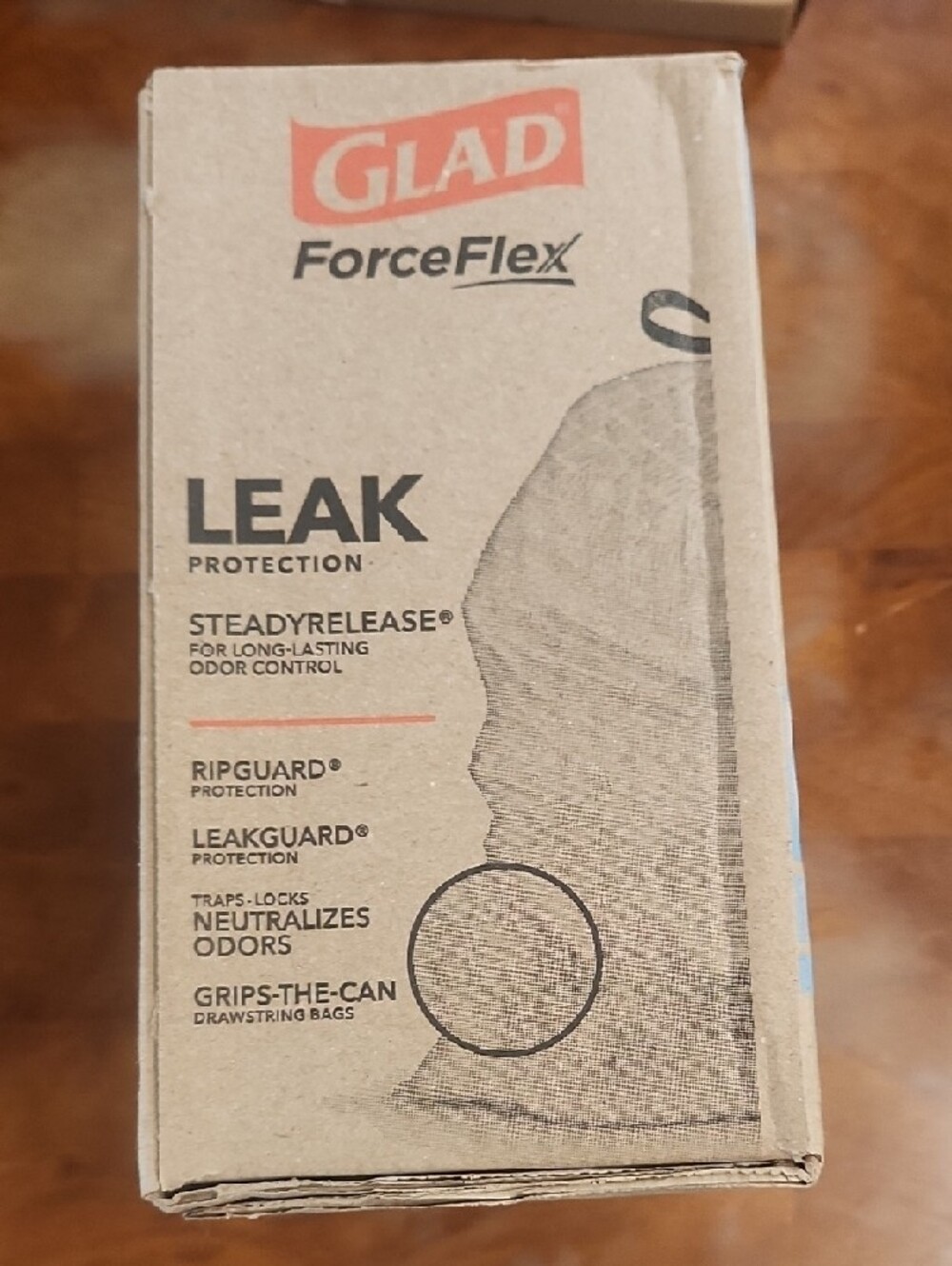GLAD ForceFlex Tall Kitchen Drawstring Bags with Febreze Freshness - Brown - Picture 4 of 6